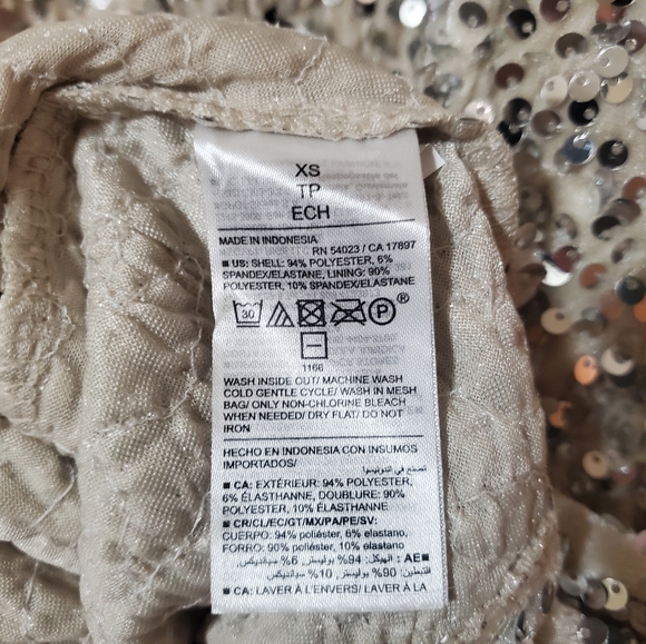 NWT Women's Cute Old Navy Silver Sequin Christmas / New Year's Maxi A-Line Skirt - Picture 9 of 12